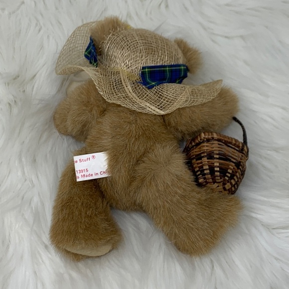 Collectible Bear With Bow Tie, Basket, & Hat - Picture 6 of 12